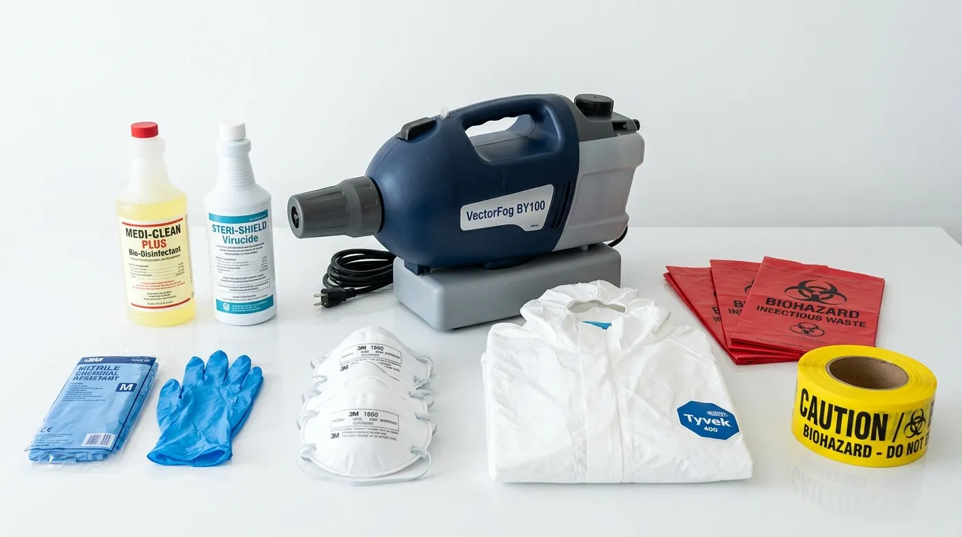 Professional biohazard remediation crew working in Kingston